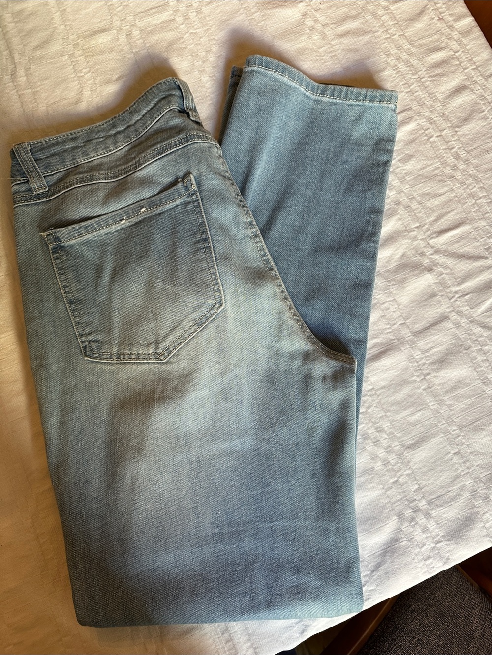 d. jeans Mid-Rise Light Blue Button-Fly Straight Leg Jeans - Picture 4 of 4